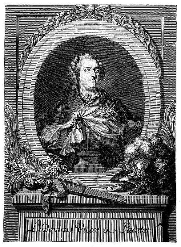路易十五(1710 - 1774)，1715年至1774年去世的法国国王